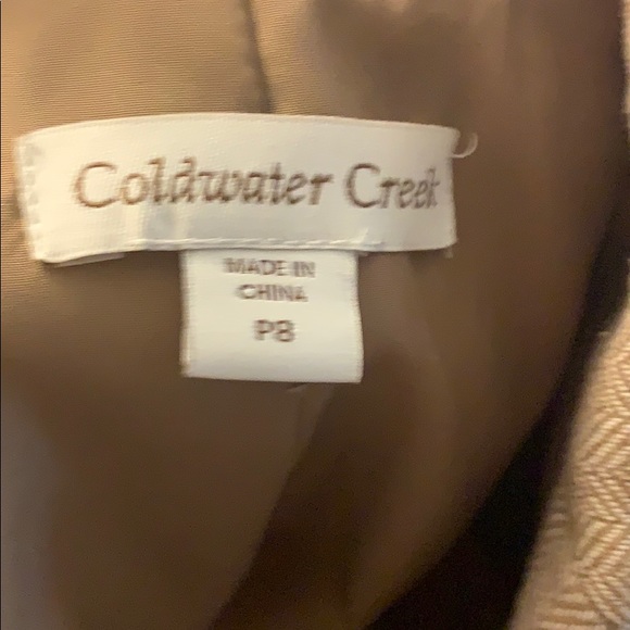 Coldwater Creek Brown Herringbone Blazer, 8P - Picture 9 of 10